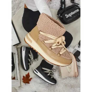 Dámská zimní obuv Sněhule dámské světle hnědé s kožíškem Verruna velikost 41