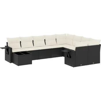 Sedací souprava Modulární sedací souprava z PE ratanu, černá, rozměry 55x62x69 cm