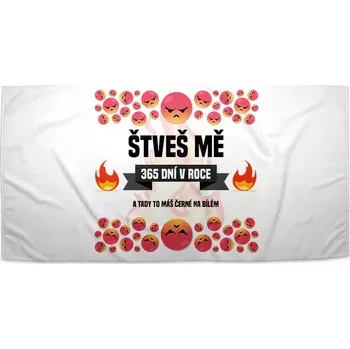 Osuška Sablio Ručník Štveš mě 365 dní v roce - 30x50 cm