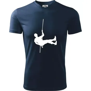 Visící horolezec - Pánské triko Fantasy sportovní (dresovina) - 3XL ( Námořní modrá (velmi tmavá - téměř černá) )