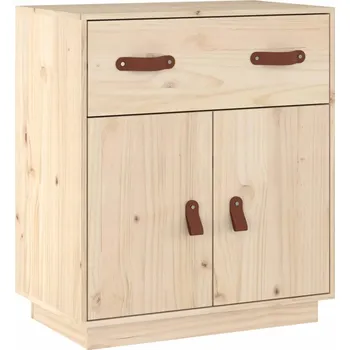 Komoda Dřevěná Skříňka z Masivního Borovicového Dřeva 65,5x40x75 cm