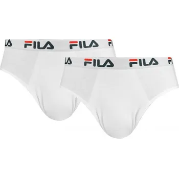 Pánská móda Pánské slipy Fila MAN BRIEF 2-PACK XL Bílá, Tmavě modrá, Červená