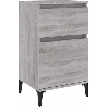 Noční stolek Elegantní Noční Stolek z Materiálu na bázi Dřeva, Šedý Dub Sonoma, 40x3