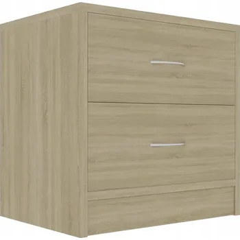 Noční stolek Noční stolek se 2 zásuvkami, dub sonoma, 40x30x40 cm, dřevotříska