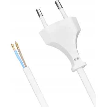 elektrický kabel Kabel s plochou zástrčkou SPZ bílý 2x0,75 5m