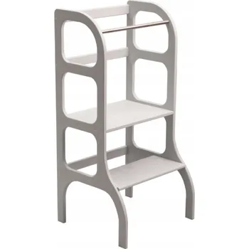 Stolička Kuchyňský pomocník / Stolička pro děti k lince - světle šedá