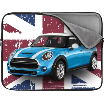 pouzdro na notebook Sablio Obal na notebook Mini sedan Britská vlajka - 13"