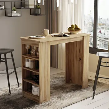 Jídelní stůl Obdélníkový stůl Houseland 120 x 51,6 x 101,8 cm, dub wotan