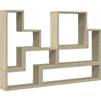 police Nástěnná police z dřevotřísky, Dub Sonoma, 96x12x64 cm