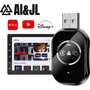 Zabezpečení domácnosti AI&JL 3v1 BEZDRÁTOVÝ ADAPTÉR NETFLIX ANDROID CARPLAY YOUTUBE FILMY