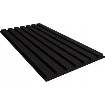 Obraz Akustické nástěnné lamely na černé PVC plsti 30x60x2 cm 2 ks
