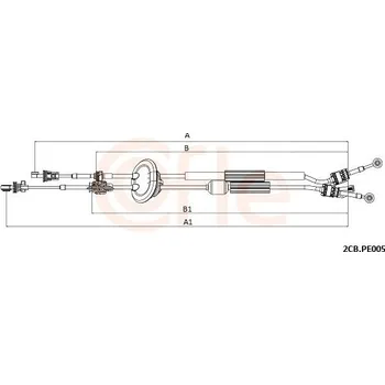 Tažné lanko, ruční převodovka COFLE 2CB.PE005