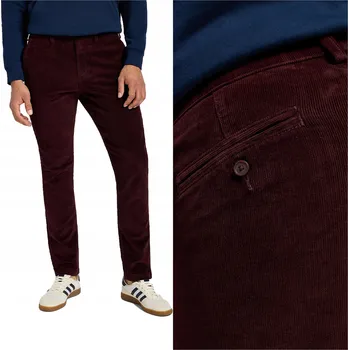 LEE CHINO KALHOTY SLIM DŽÍNY "VELVET BEET" MANŽESTROVÉ _ W31 L32