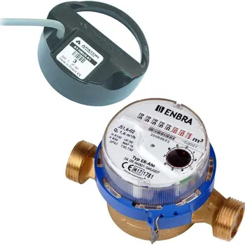 Instalatérský materiál Enbra Vodoměr bytový suchoběžný ER-AM s modulem M-Bus DN15, 1/2" (připojení 3/4"), rozteč 110 mm, Q3 1,6 m³/hod., na studenou vodu, 106015100