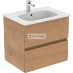 Ideal Standard Eurovit+ Skříňka se 2 zásuvkami s umyvadlem 64 x 46 cm dub přírodní, R0259Y8+T461901 SET