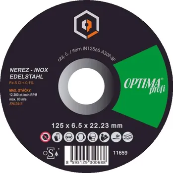 Řezný kotouč Optima Profi Kotouč řezný na nerez a ocel 115 x 1,6 x 22,2 mm, IN11516