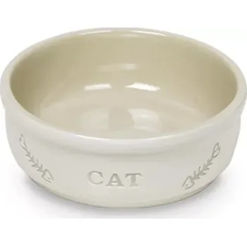 Miska pro psa Nobby Cat keramická miska 13,5 cm bílá