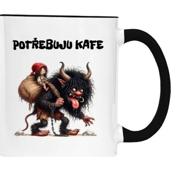 Hrnek malý barevný s potiskem Čert