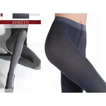 Dámské punčochy Hladké Punčocháče Marilyn ARCTICA 80 DEN šedé Melange, velikost XL