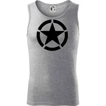Pánská móda Army hvězda - Tílko pánské Core - S ( Tmavě šedý melír )