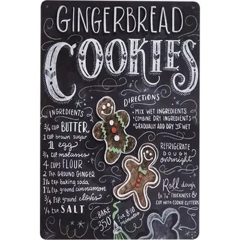 Obraz Dekorativní kovová cedule FOOD COOKIES plakát