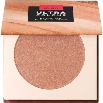 Přípravek na tvář Lisovaný rozjasňovač Avon Ultra Color, odstín Rose Gold (růžové zlato), 8 g