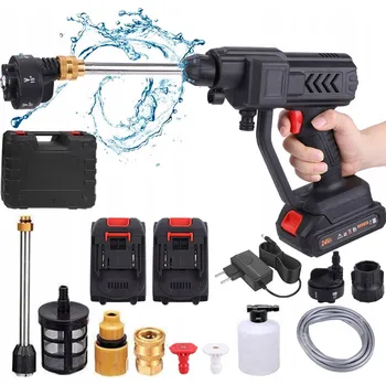 Vysokotlaký čistič AKUMULÁTOROVÁ TLAKOVÁ MYČKA 24V SADA NA MYTÍ PĚNOVÁ ZAHRADNÍ 2x AKU