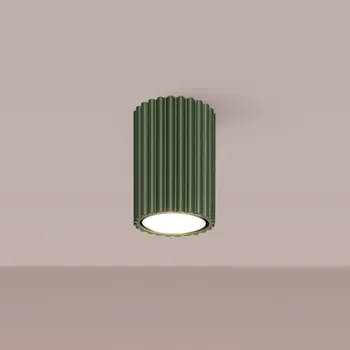 SOLLUX LIGHTING Stropní světlo ALORA, olivově zelené, Ø 7 cm, kov, GU10 olivově zelená 1 x 10 W LED - Doprava zdarma