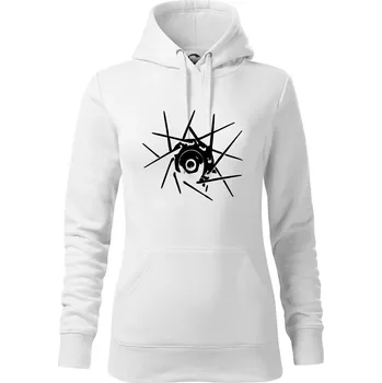 Dámská mikina Cyclo výplet - Mikina dámská Cape s kapucí - L ( Bílá )