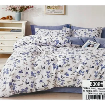 Povlečení Povlečení 160x200 Bavlněné sada povlečení 100% BAVLNA KOSTKOVANÝ vzor 3 díly.