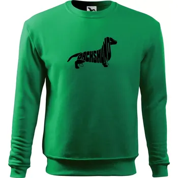 Jezevčík - Dachshund - Mikina Essential dětská - 146 cm/10 let ( Středně zelená )