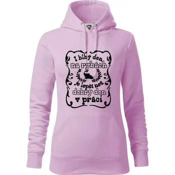 Dámská mikina I blbý den na rybách - Mikina dámská Cape s kapucí - XS ( Orchid )