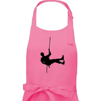 Kuchyňská zástěra Visící horolezec - Dámská zástěra na vaření - Univerzální velikost ( Růžová )