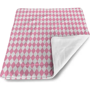 deka Sablio Deka pro miminko Růžovobílé kosočtverce - 80x100 cm