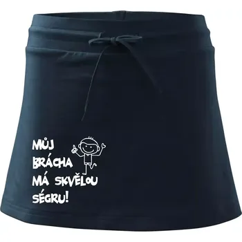 Dámská sukně Můj brácha má skvělou ségru - Sportovní sukně - two in one - L ( Námořní modrá (velmi tmavá - téměř černá) )