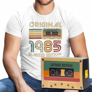 Pánské tričko Dárek k 40. narozeninám Tričko , kazeta pro něj z roku 1985 + balení M
