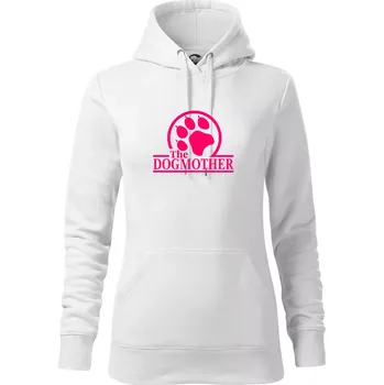 Dámská mikina Dogmother - Mikina dámská Cape s kapucí - S ( Bílá )