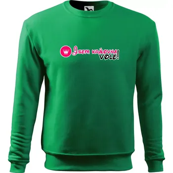 Chlapecké tričko Jsem královna vole! - Mikina Essential dětská - 158 cm/12 let ( Středně zelená )