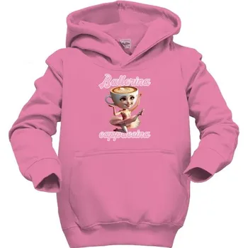 Chlapecká mikina Dětská mikina s kapucí s potiskem Ballerina cappuccina dětské