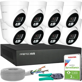 Bezpečnostní kamera Sada pro monitoring 8 digitálních IP kamer 8MP 4K POE Detekce osob HDD