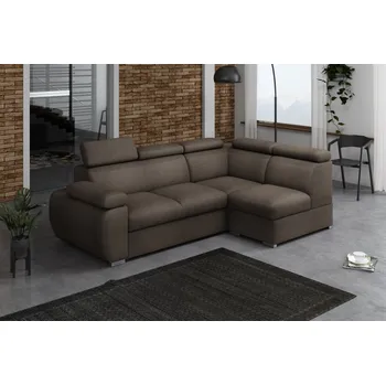 Sedací souprava FALCO Rohová rozkládací sedací souprava Brooklyn VII pravá hnědá