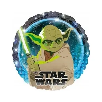 Balónek Fóliový balónek Amscan Star Wars Galaxy Yoda 45 cm