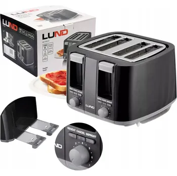 Topinkovač Toustovač Lund 67501 černý 1500 W