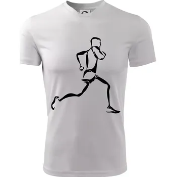 Chlapecké tričko Běžec - Dětské triko sportovní (dresovina) - 122 cm/6 let ( Bílá )