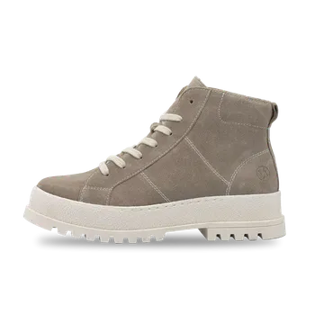 Dámské tenisky Vasky Greta Taupe - Dámské kožené kotníkové tenisky / botasky béžové | česká výroba ze Zlína 37 EU