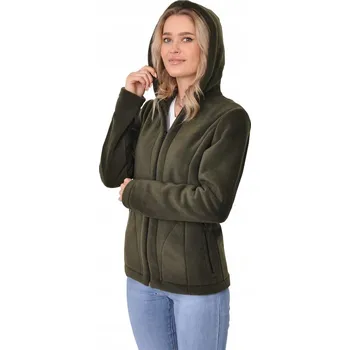 Dámská mikina Dámská mikina s kapucí na zip Windrose olivová, velikost M