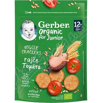 Kojenecká výživa GERBER Krekry s rajčaty 12m+ BIO 100 g
