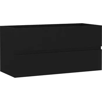 Koupelnový nábytek Skříňka pod umyvadlo, černá, dřevěná, 90 x 38,5 x 45 cm