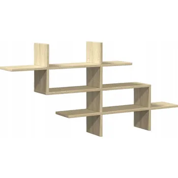 police Nástěnná police z dřevotřísky, dub sonoma, 124,5x18x60,5 cm