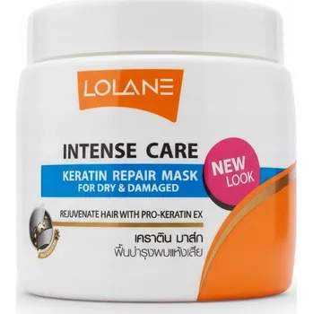 Vlasová regenerace Thajská keratinová maska Lolane pro suché a poškozené vlasy s Monoi, 200 g